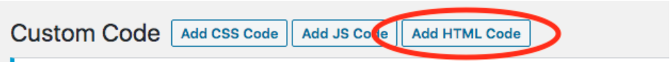 Wordpress add html code