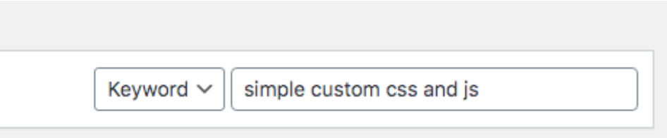 Wordpress plugin search